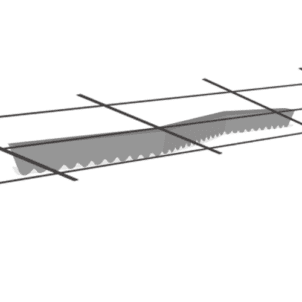 Cale réglette ZZ béton dentelée