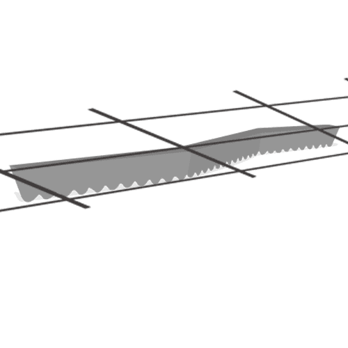 Cale réglette ZZ béton dentelée